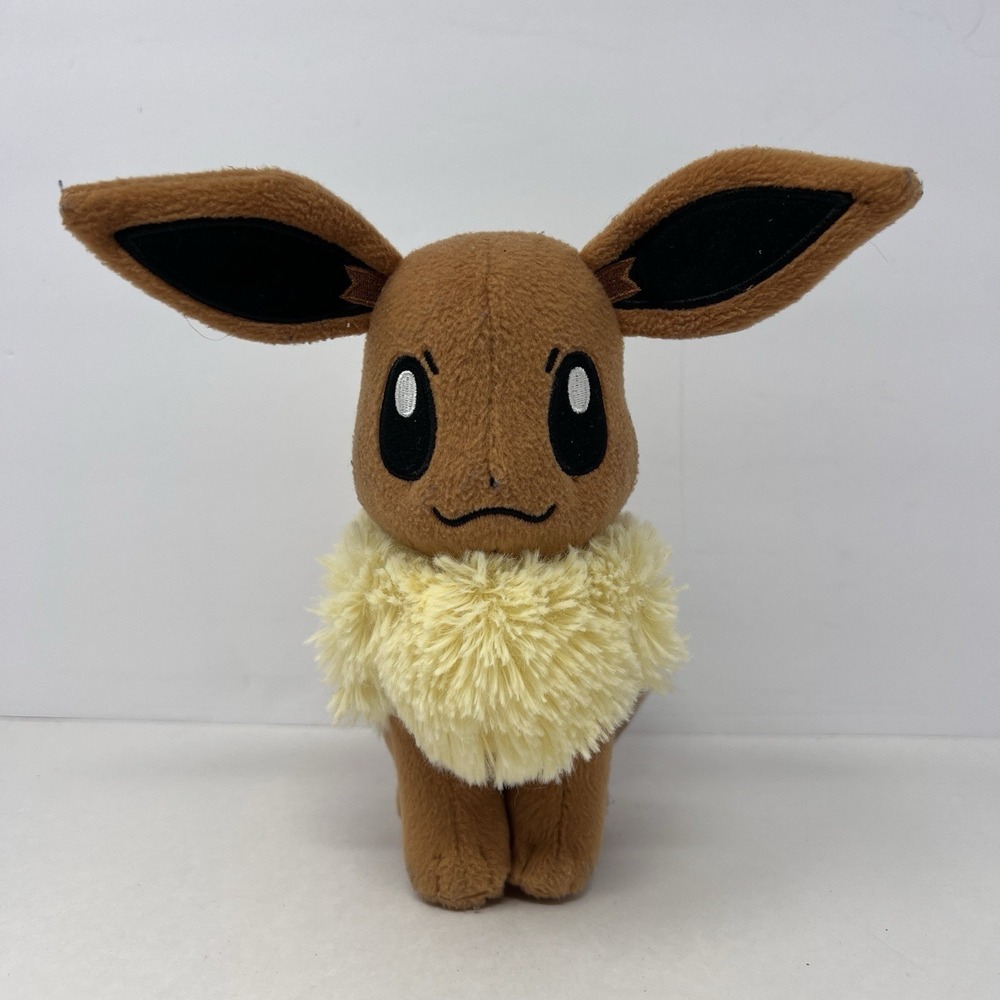 Tomy Pokemon Eevee Plush 7 Inch Brown Stuffed Animal T18095 Collectible Toy